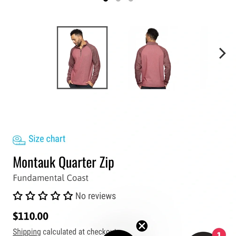 Fundamental Coast men's quarter zip - Picture 2 of 10